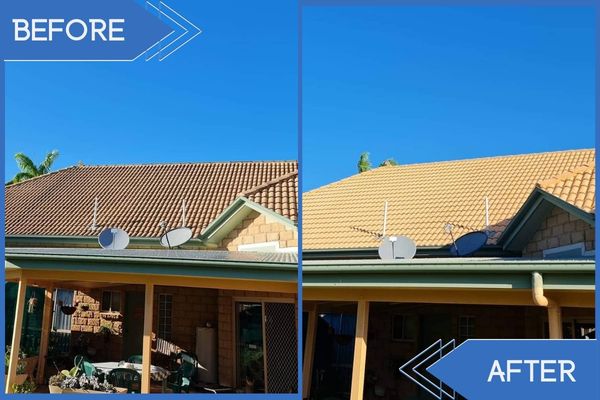 Residential Roof Pressure Cleaning Before Vs After