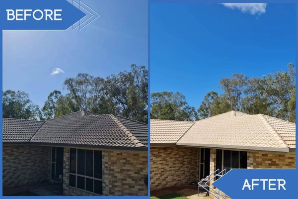 Gladstone Roof Pressure Cleaning Before Vs After