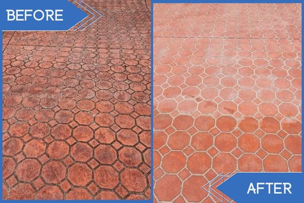 Driveway Pressure Washing Before Vs After